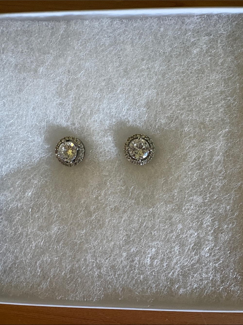 Moissanite Halo Earrings with 925 silver